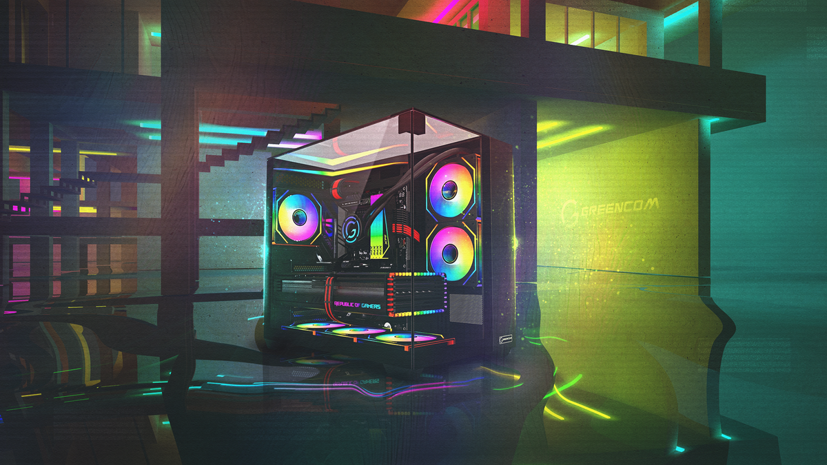 Brukt gaming PC med RGB-belysning, billig gaming PC fra BilligPC.no